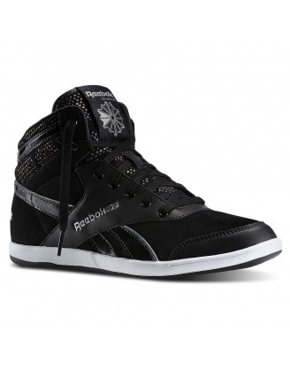 Reebok BB7700 MID - дамски кецове от естествена кожа - черно