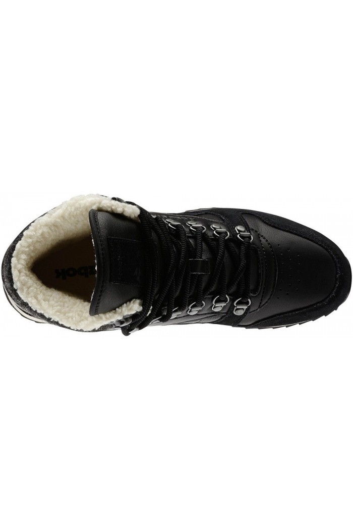 REEBOK CL LTHR MID WW - зимни обувки от естествена кожа - черно