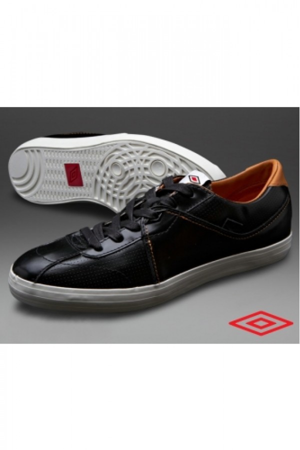 Umbro Terrace -  Умбро мъжки кожени кецове в черно кафяво.